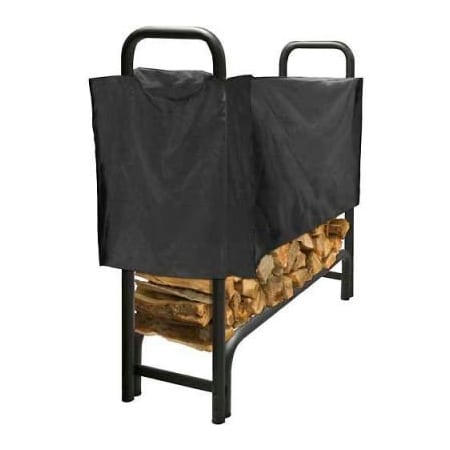 Dyna-Glo Pleasant Hearth 4' Heavy Duty Log Storage Rack with Half Cover Weather-Resistant LS938-48SC-K